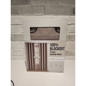 100% Blackout Panel Pair by Piper 52"x84" Magnetic Closure| 2 Pack Brown OB